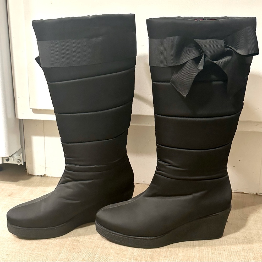 Size 11 Kate Spade Cagney Nylon Quilted Wedge Winter Snow Boot